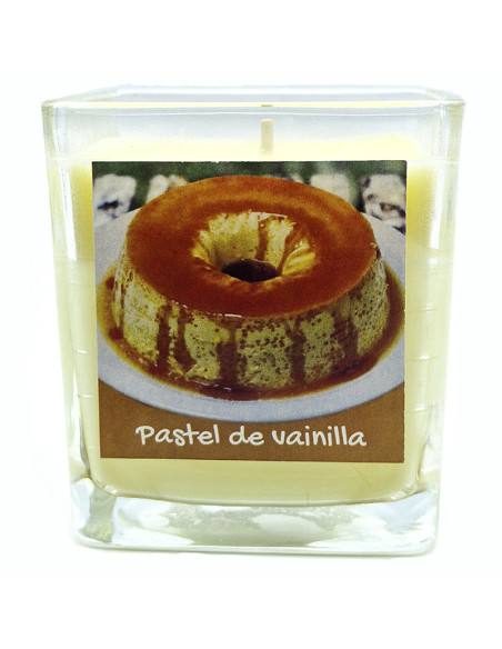 Vela de cera de soja aroma Pastel de vainilla