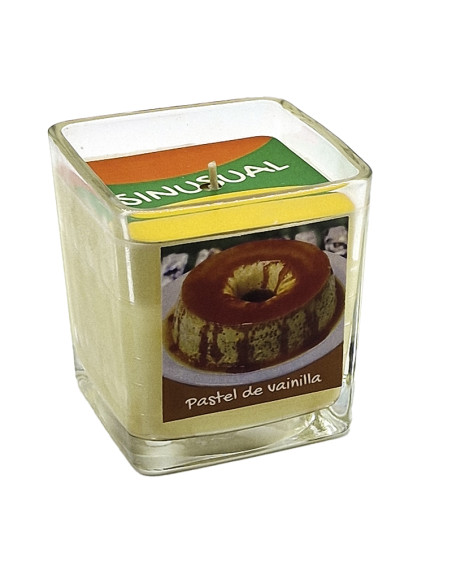 Vela de cera de soja aroma Pastel de vainilla
