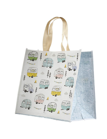 Bolsa de la compra reutilizable hecha con botellas recicladas - Caravanas