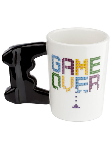 Taza asa con forma de mando videojuegos Game Over