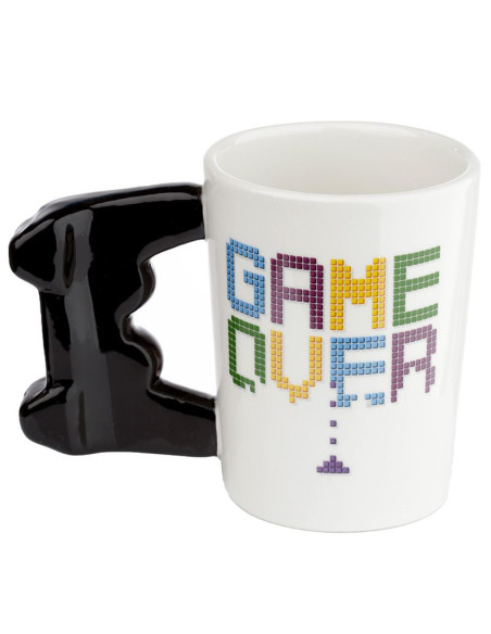 Taza asa con forma de mando videojuegos Game Over