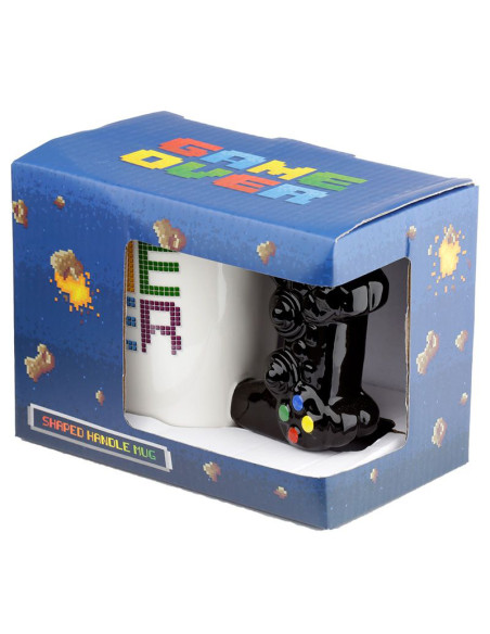 Taza asa con forma de mando videojuegos Game Over
