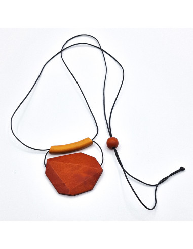 Colgante coral y naranja