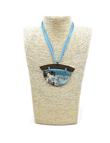 Collaret fusta noia turquesa