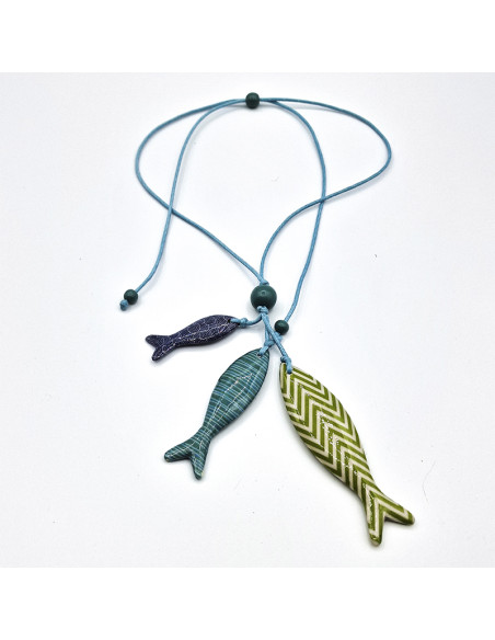 Collaret ajustable tres peces verde turquesa