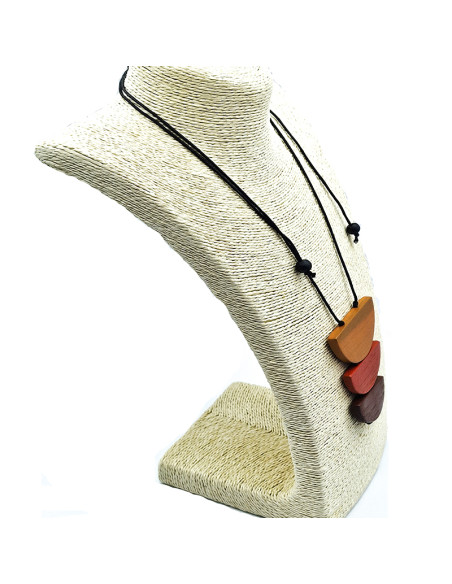 Collaret ajustable 3 semicercles fusta taronja