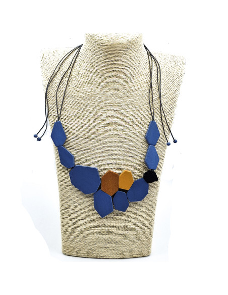 Collaret fusta rusc color celeste