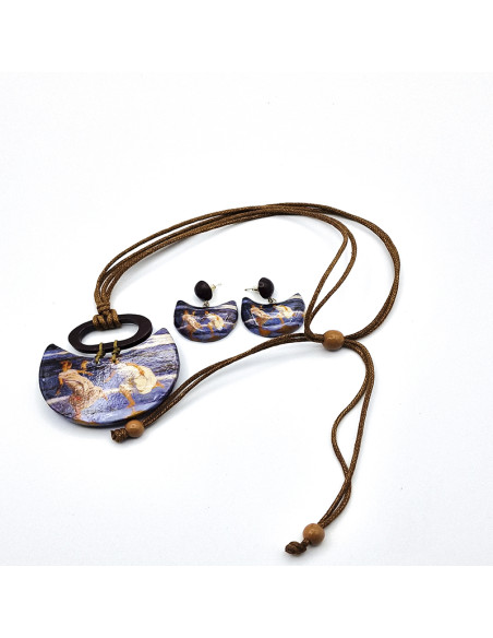 Collar de fusta mitja lluna Sorolla