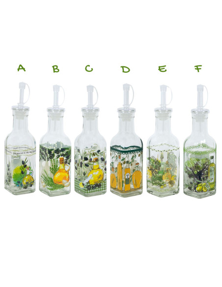 Aceitera cristal 200 ml con dibujos