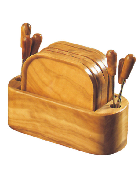 Joc portagots amb pinxos fusta d'olivera