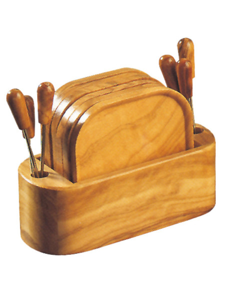 Joc portagots amb pinxos fusta d'olivera