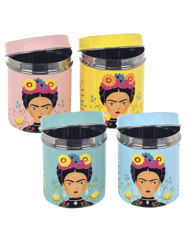 Caja de acero inoxidable esmaltado Frida