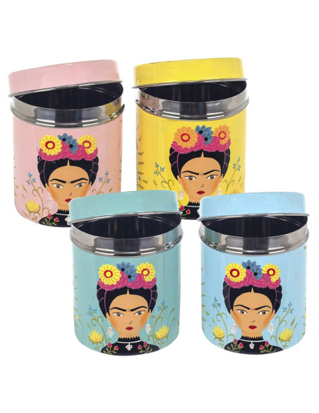 Caja de acero inoxidable esmaltado Frida