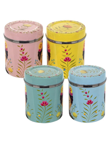 Caja de acero inoxidable esmaltado Frida
