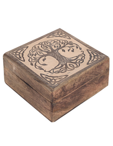 Caja de madera árbol de la vida