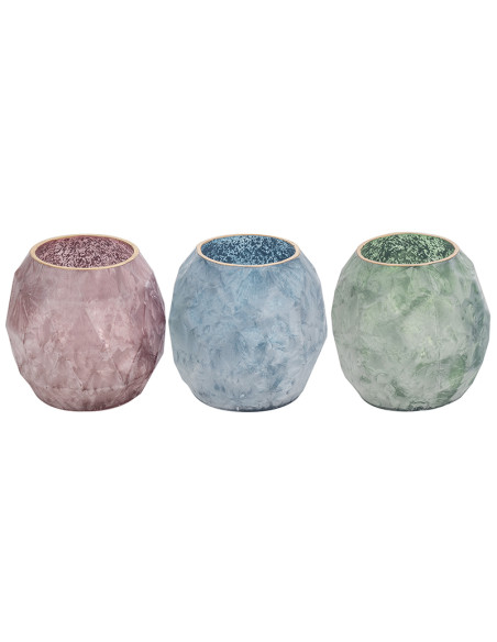 Conjunt 2 portaveles vidre de colors (mitjà i gran)