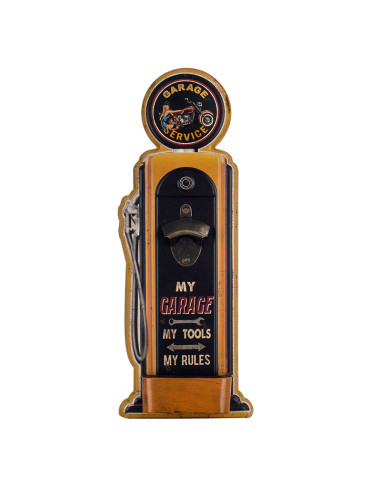 Abridor de botellas vintage para pared GASOLINERA