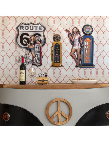 Abridor de botellas vintage para pared GASOLINERA