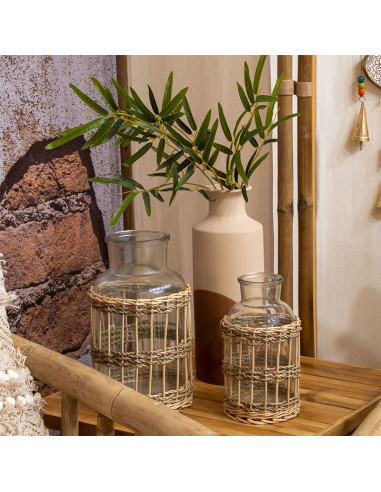 Jarrón cerámica tricolor