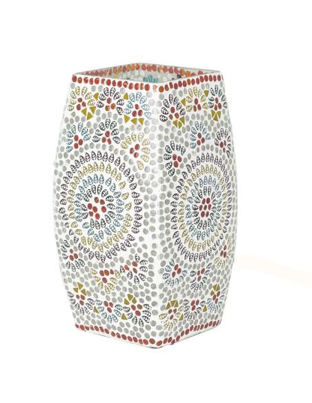 Lámpara de sobremesa cristal mosaico multicolor