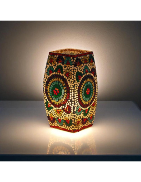 Làmpade de sobretaula vidre mosaic multicolor