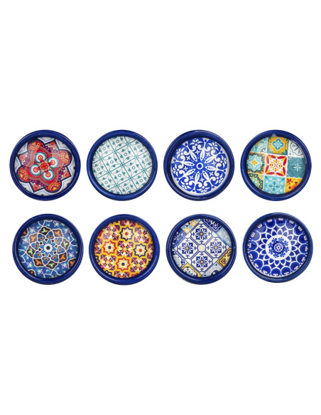 Tapón de vino Mosaico de colores. Juego de 8