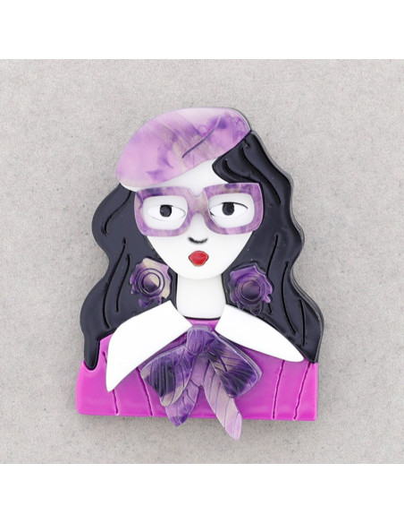 Broche chica gafas