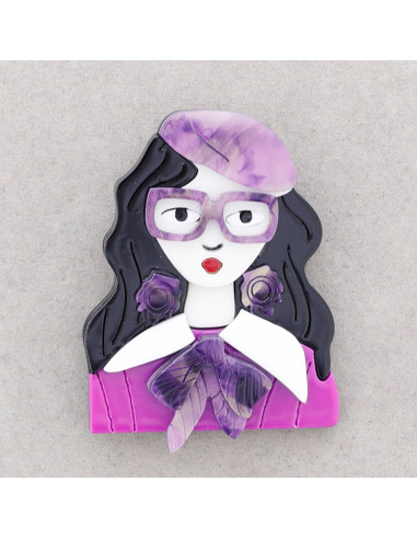 Broche chica gafas