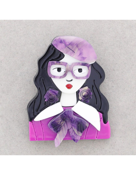 Broche chica gafas
