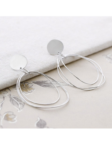 Pendientes aros acero QUASI
