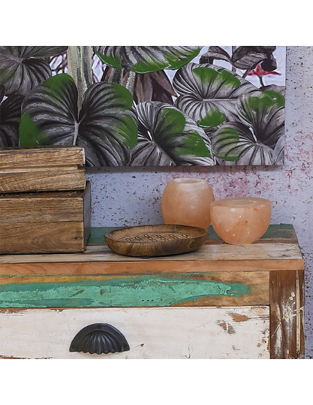 Juego 2 portavelas de sal del Himalaya