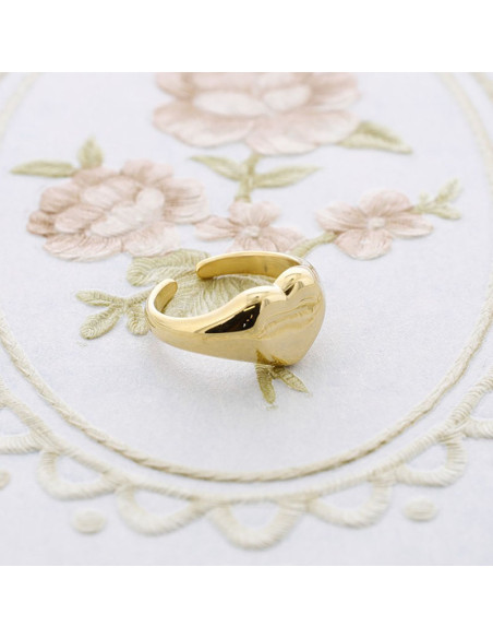 Anillo acero CORAZÓN QUASI