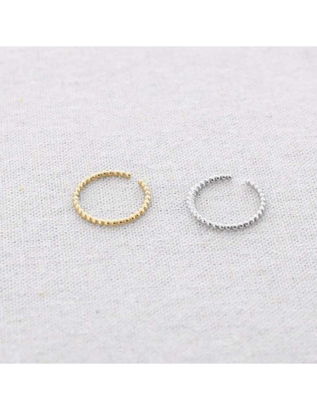 Anillo acero fino ondas QUASI