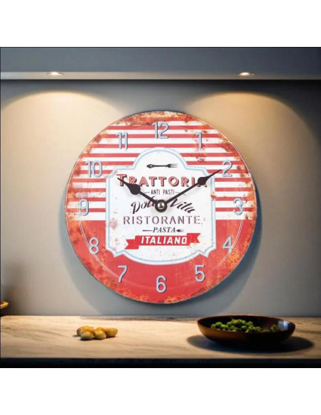 Reloj de pared vintage TRATTORIA