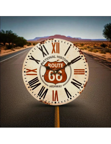 Reloj de pared vintage ROUTE 66