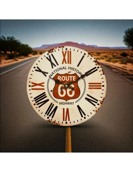 Reloj de pared vintage ROUTE 66