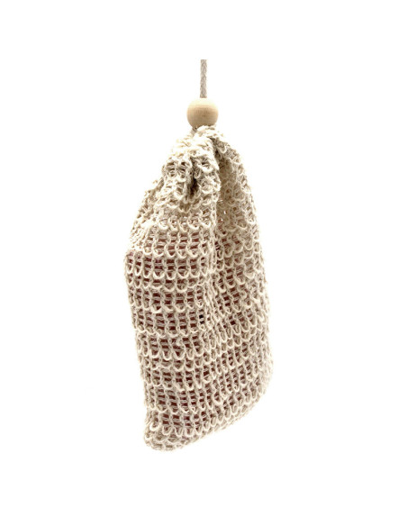 Bolsa exfoliante de yute para jabón