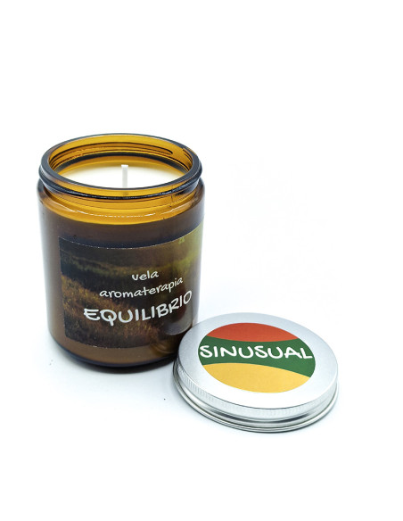 Espelma de cera de soja per a aromateràpia EQUILIBRI