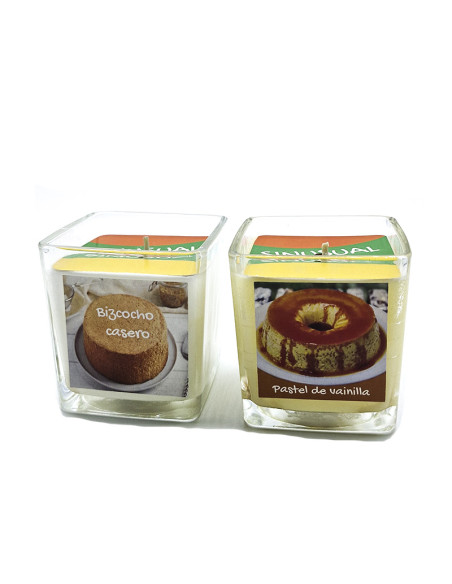 Vela de cera de soja aroma Pastel de vainilla