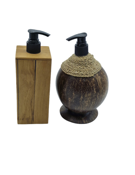 Dispensador de sabó closca de coco