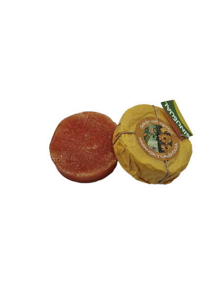 Jabón con esponja NARANJA Y CALÉNDULA